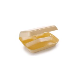 BARQUETTE POLYSTYRENE 3 COMPARTIMENTS