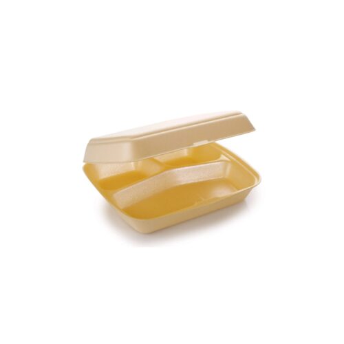 BARQUETTE POLYSTYRENE 3 COMPARTIMENTS