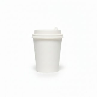 GOBELET À CAFÉ BLANC 8 OZ AVEC COUVERCLE BLANC