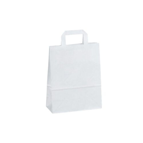 SAC KRAFT BLANC POIGNET PLATE 28 x 26 x 17